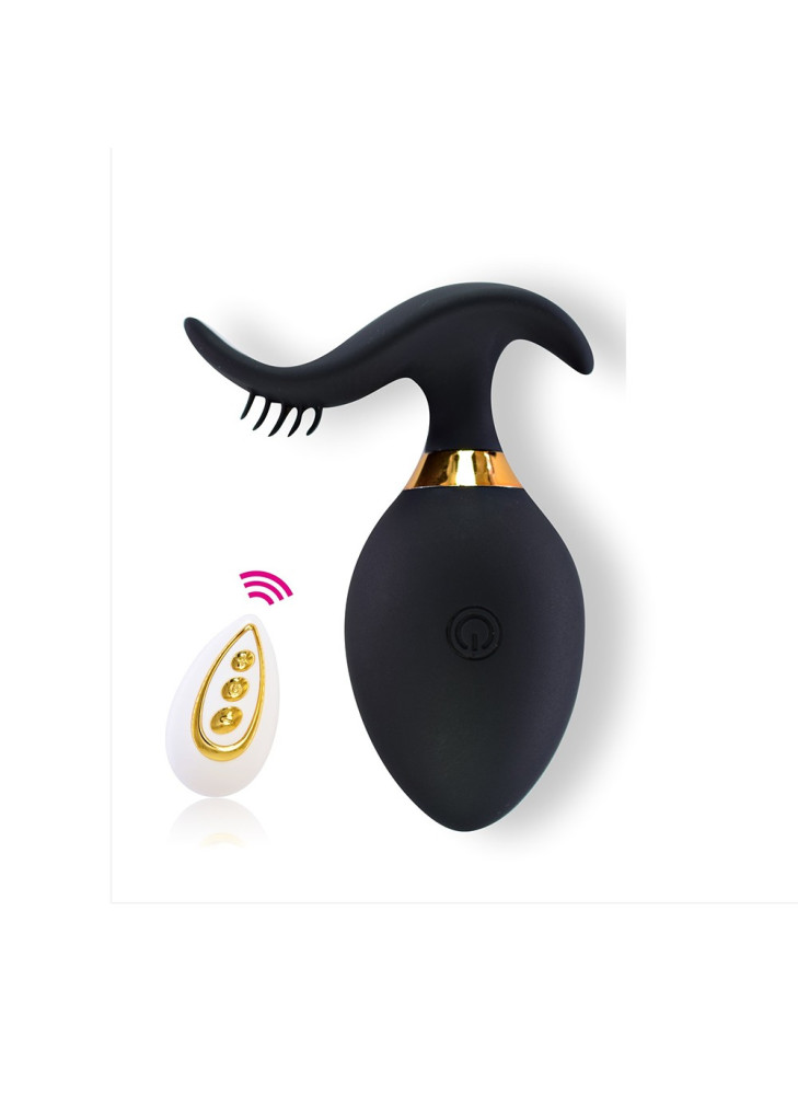 Œuf vibrant noir télécommandé USB - TOD-070ABLK